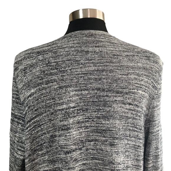 Talbots Gray Space Dye Long Line Open Front Cardigan Size XL Fall Casual Career - Picture 5 of 7